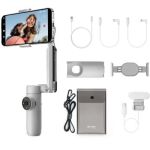 image produit Insta360 Flow Kit de créateur - Stabilisateur pour Smartphone avec Suivi alimenté par l'IA, stabilisation à 3 Axes, Perche à Selfie intégrée, trépied Universel, Pliable et Portable, Blanc Neige