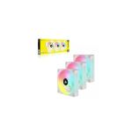 image produit Corsair iCUE Link QX120 RGB à Dôme Magnétique de 120mm Ventilateurs - Triple Ventilateurs Kit de Démarrage avec Le Hub du Système iCUE Link - Blanc