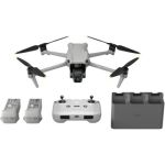 image produit DJI Bundle Air 3 Fly More avec radiocommande DJI RC-N2, drone caméra pour adultes 4K HDR, télécaméra moy. et double caméra principale grand-angle, temps de vol max. 46 min, 48 MP, O4, 2 batteries sup.