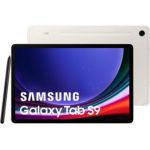 image produit Samsung Galaxy Tab S9 Tablette Android, 11" 128Go de Stockage, Lecteur MicroSD, Wifi, S Pen Inclus, Crème, Exclusivité Amazon Version FR, beige