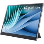 image produit LG Electronics Gram +View 16MR70 Ecran PC Portable 16' - Dalle IPS résolution QHD+ (2560x1600) Format 16:10, 60Hz, DCI-P3 99%, USB-C (45W) DP Alt Mode, étui de Protection/Support fourni, 670g