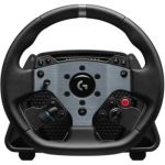 image produit Logitech G PRO Racing Wheel pour PC, Direct Drive 11 Nm, TRUEFORCE, palettes magnétiques de changement de vitesse, double embrayage, écran OLED, relâche rapide, dispositions boutons PRO - Noir