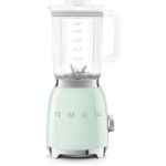 image produit Smeg, Blender BLF03PGEU 1,5 L, 4 Vitesses, 4 Fonctions Smoothie, Pulse, Glace Pilée et Autonettoyant, Bloc Moteur et Bouchon Doseur, Base Antidérapante, Range cordon Intégré, 800W, Vert d'Eau