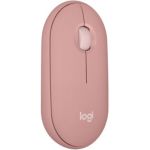 image produit Logitech Pebble Mouse 2 M350s Fine sans Fil Bluetooth, Portable, légère, Boutons Personnalisables, clics discrets, Easy-Switch Windows/macOS/iPadOS/Android/ChromeOS - Rose - livrable en France