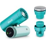 image produit Shark ChillPill Système de ventilateur à grande vitesse, de brume ultra-fine et InstaChill 3-en-1, comprend 3 accessoires de rafraîchissement, design adapté aux voyages, Glacier FA022EUBL