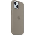 image produit Apple Coque en Silicone avec MagSafe pour iPhone 15 - Argile ​​​​​​​ - livrable en France