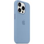 image produit Apple Coque en Silicone avec MagSafe pour iPhone 15 Pro - Bleu d’Hiver ​​​​​​​ - livrable en France