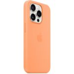 image produit Apple Coque en Silicone avec MagSafe pour iPhone 15 Pro - Sorbet à l’Orange ​​​​​​​