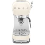 image produit Smeg, Machine à Café Expresso Manuelle ECF02CREU, Système Thermoblock et Buse Vapeur, 4 Fonctions Expresso, Plateau Amovible, Porte Filtre, Réservoir d'Eau 1 L, Dimensions Compactes, 1350W, Crème - livrable en France