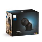 image produit Philips Hue Secure Caméra Filaire HD 1080P avec Support de Bureau, utilisation intérieure ou extérieure, contrôle avec une seule application, noir