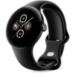 image produit Google Pixel Watch 2 – Boîtier en Aluminium Noir Mat – Bracelet Sport Noir Volcanique – Wi-FI