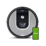 image produit iRobot Roomba 960, aspirateur robot avec forte puissance d'aspiration, 2 brosses anti-emmêlement, idéal pour animaux, capteurs de poussière, parfait sur tapis et sols, connecté, programmable via app