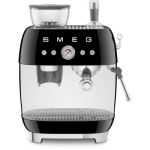 image produit Smeg EGF03BLEU Espresso Machine, Fully Automatic Coffee Machine, 50s Style, Black