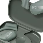 image produit JVC Nearphones HA-NP50T-G True Wireless, Design Oreilles Libres, Ecoutez de la Musique sans Vous Couper du Monde, Légers, ANC pour Les appels, IPX4, 38 h d'autonomie, BT 5.3, Vert Sauge - livrable en France
