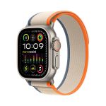 image produit Apple Watch Ultra 2 (49 mm GPS + Cellular) Smartwatch avec boîtier en Titane Robuste et Boucle Trail Orange/Beige M/L. Suivi de l’activité Physique, GPS Haute précision, Neutre en Carbone