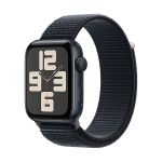 image produit Apple Watch SE (2ᵉ génération, 2023) (44 mm GPS + Cellular) Smartwatch avec boîtier Aluminium et Boucle Sport Minuit. Suivi de l’activité Physique et du Sommeil, écran Retina, Neutre en Carbone