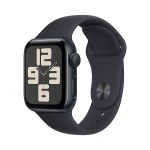 image produit Apple Watch SE (2ᵉ génération, 2023) (40 mm GPS + Cellular) Smartwatch avec boîtier en Aluminium et Bracelet Sport Minuit - S/M. Suivi de l’activité Physique et du Sommeil, détection des Accidents