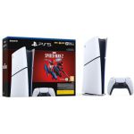 image produit Sony, Pack PlayStation 5 Édition Numérique + Jeu Marvel's Spiderman 2 (Code de Téléchargement), Fourni avec 1 Manette Sans Fil DualSense, Couleur : Blanche