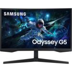 image produit Samsung Ecran 27' Gaming Odyssey G55C Noir 165Hz 1ms 2560x1440 VA Incurvé 1000R 300cd/m² 2500:1 HDR10 HDMI Displayport AMD FreeSync Pied inclinable