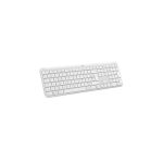 image produit Logitech Signature Slim K950, clavier sans fil, design élégant, saisie sur plusieurs dispositifs, frappe discrète, Bluetooth, multi-systèmes d’exploitation, Windows, Mac, Chrome, FRA AZERTY, Blanc