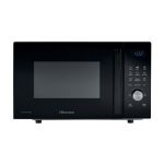 image produit Hisense H23MOBSD1HG Micro-ondes avec gril, capacité 23 L, 800 W de puissance, 1000 W, barbecue, minuterie 60 min, mode décongélation, poignée, finition noire