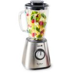 image produit Moulinex Blender Blendforce Base Metal Inox Mixeur 800 W 5 Vitesses Bol Verre Thermique 1,75L Résistant aux Chocs Ice Crush Pulse Blender Smoothies Mixeur Blender 6 Lames Inox Lm439D10 - livrable en France