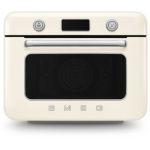 image produit Smeg, Mini Four Combiné COF01CREU, 10 Fonctions de Cuisson, 33 Recettes Automatiques, Réservoir Amovible, Cuisson à la Vapeur, Fonction de Détartrage, Puissance 1800W, Crème - livrable en France