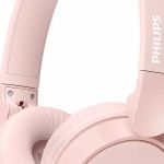 image produit Philips TAH4209PK Casque sans Fil Supra-aural Bluetooth léger, Isolation phonique Passive, 55 Heures d’autonomie, Son Naturel, appels clairs, Basses dynamiques, Recharge en 2 Heures Via USB-C - Rose - livrable en France