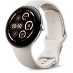 image produit Google Pixel Watch 3 (45 mm) — Boîtier Argent Poli — Bracelet Porcelaine — Wi-FI - livrable en France