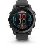 image produit Garmin Instinct E - Montre GPS Robuste et connectée – Noir avec Bracelet Gris Charbon – Boîtier 40 mm, Noir/Gris Charbon - livrable en France