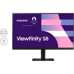 image produit Samsung Écran PC ViewFinity S80UD 27'', 60Hz - Dalle IPS, UHD 4K , 5ms, Inclinable, Réglable en hauteur, Orientable, Pivotable, Auto source switch +, KVM Switch, USB-C, HDMI, Display Port, USB, LAN