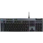 image produit Logitech G G915 X Clavier gaming mécanique filaire ultra-plat, touches PBT double couche, touches entièrement programmables, éclairage RVB, switchs GL Brown Tactile, PC/Mac, Clavier FRA AZERTY - Noir