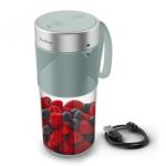 image produit Moulinex Lightmix, Blender portable, Sans fil, 300ml, Puissant, Rechargeable, Eucalyptus LM1C0410