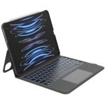 image produit Belkin Everyday Étui clavier pour iPad avec support, rétroéclairé, touches tactiles multipoints, étui en similicuir, compartiment pour Apple Pencil, clavier sans fil AZERTY pour iPad Air 10,9" et 11