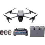 image produit Bundle Fly More DJI Air 3S (radiocommande RC 2 avec écran), drone avec caméras grand-angle CMOS 1'' & télé moyenne pour adultes, 4K/60 ips, détection omnidir. et 3 batteries pour un temps de vol accru
