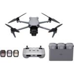 image produit Bundle Fly More DJI Air 3S (RC-N3), drone avec caméra grand-angle CMOS 1'' & télécaméra moy., vidéo HDR 4K/60 ips, détection d’obstacles omnidir. en paysage nocturne & 3 batteries pour un vol prolongé - livrable en France