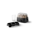 image produit Philips Cuiseur d'œufs Series 3000, Format familial jusqu'à 6 œufs (mollets, moyens, durs, pochés), facile à nettoyer, plateau à œufs pochés et accessoire perce-œuf, 400 W, Design compact (HD9137/90)