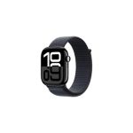 image produit Apple Watch Series 10 (GPS + Cellular 46 mm) Smartwatch mit Aluminiumgehäuse in Diamantschwarz und Sport Loop in Tinte (One Size). Fitnesstracker, EKG App, Always-on Retina Display, CO₂ Neutral - livrable en France