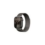 image produit Apple Watch Series 10 (42 mm GPS + Cellular) Montre connectée avec Boîtier en Titane Ardoise et Bracelet Milanais Ardoise. Suivi de l’activité Physique, app ECG, Neutre en Carbone