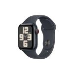 image produit Apple Watch SE (2. Generation) GPS + Cellular 40 mm Smartwatch mit Aluminiumgehäuse in Mitternacht und Sportarmband in Mitternacht (M/L). Fitness und Schlaftracker, Unfallerkennung, Retina Display - livrable en France