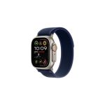 image produit Apple Watch Ultra 2 (49 mm GPS + Cellular) Montre de Sport connectée avec Boîtier en Titane Naturel et Boucle Trail Bleu (S/M). Suivi de l’activité, GPS Haute précision, Neutre en Carbone