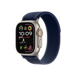 image produit Apple Watch Ultra 2 (49 mm GPS + Cellular) Montre de Sport connectée avec Boîtier en Titane Naturel et Boucle Trail Bleu (M/L). Suivi de l’activité, GPS Haute précision, Neutre en Carbone