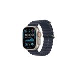 image produit Apple Watch Ultra 2 (49 mm GPS + Cellular) Montre de Sport connectée avec Boîtier en Titane Naturel et Bracelet Océan Marine. Suivi de l’activité, GPS Haute précision, autonomie Extra-Longue