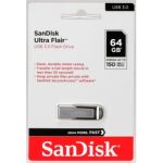 image produit SanDisk - SDCZ73-064G-G46 - Clé USB 3.0 Ultra Flair 64 Go allant jusqu'à 150 Mo/s, Noir - livrable en France