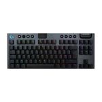 image produit Logitech G G915 X LIGHTSPEED TKL Clavier gaming sans fil ultra-plat, touches PBT double couche, touches entièrement programmables, rétroéclairage RVB, GL Brown Tactile - PC/Mac, FRA AZERTY - Noir