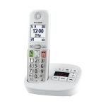 image produit Panasonic KX-TGU430EXW Téléphone Numérique sans Fil avec Répondeur, Unité de Base et 1 Combiné, Écran LCD, Appels Favori, Lampe Torche, Compatible avec Les Appareils Auditifs, Blanc et Argent - livrable en France