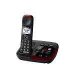 image produit Panasonic KX-TGM420EXB Téléphone Numérique sans Fil Répondeur numérique, Base et Combiné Simple, Volume Fort, Mode Conversation Lente, Compatible Appareils Auditifs, Bloque Appels Indésirables, Noir