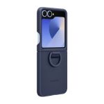 image produit Coque silicone avec anneau GALAXY Z FLIP 6 Bleu Nuit - livrable en France