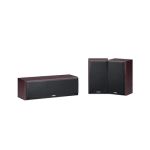 image produit Pack d''enceintes Yamaha NS-P51 Bois Fonce compose d''une enceinte centrale et deux enceintes surround