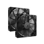 image produit CORSAIR RS140 140mm Ventilateurs PWM – Connexion Daisy-Chain – Faible Bruit – Roulement à Dôme Magnétique – Paquet Double – Noir - livrable en France